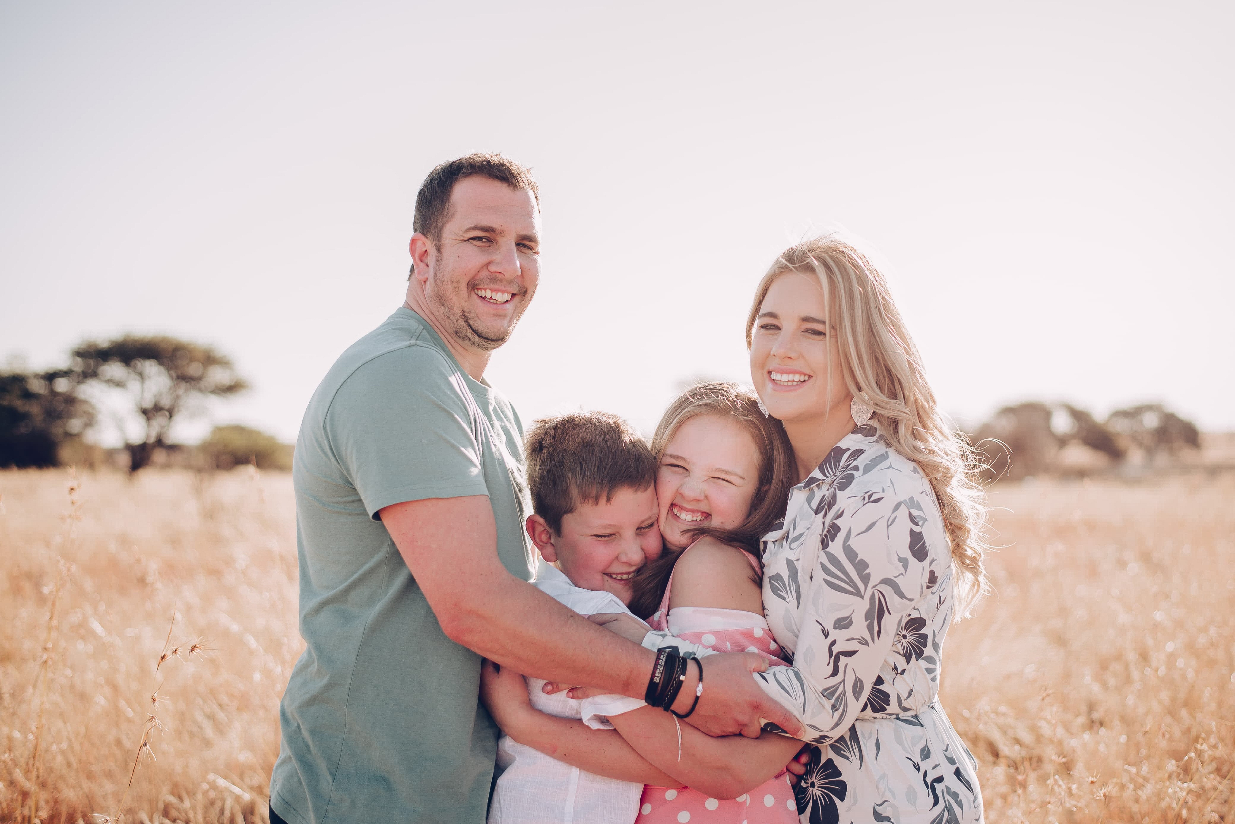 A family sharing a joyful moment together